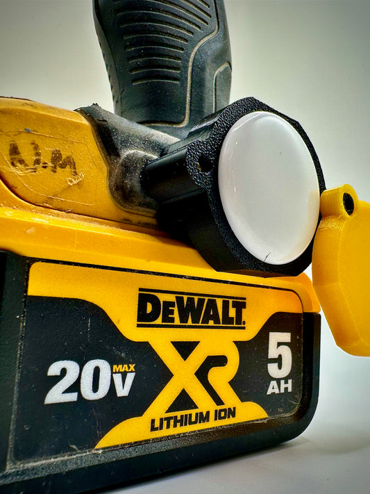 DeWalt AirTag holder black base yellow lid