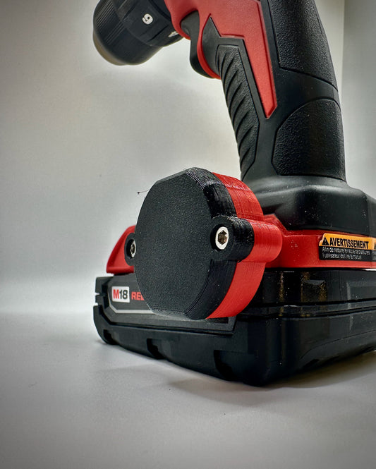 Milwaukee M18 AirTag Holder Red Base Black Lid