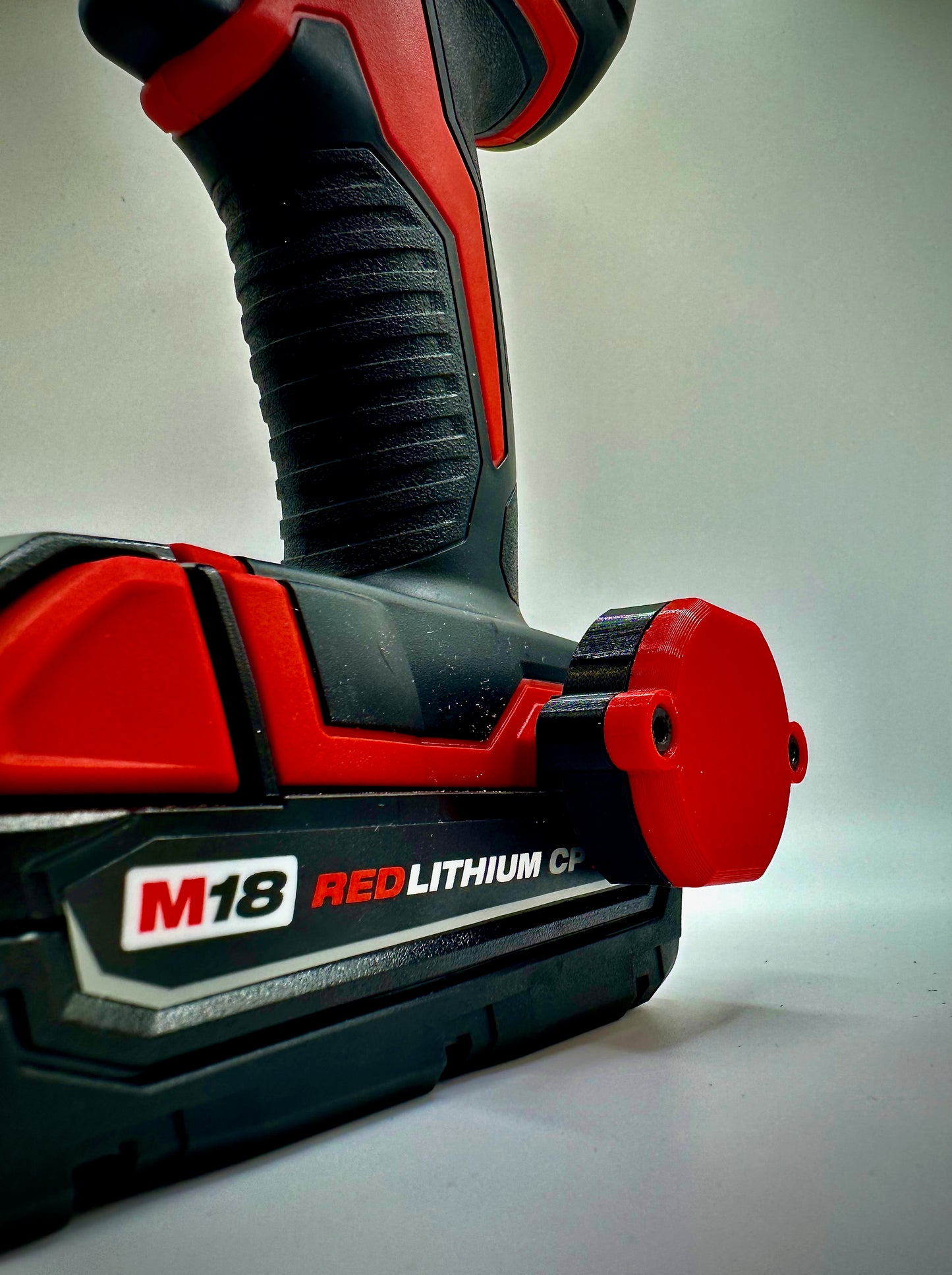 Milwaukee M18 AirTag Holder Black Base Red Lid