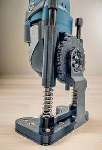 Bosch oscillating tool plunge cut base installed on GOP18V-28N