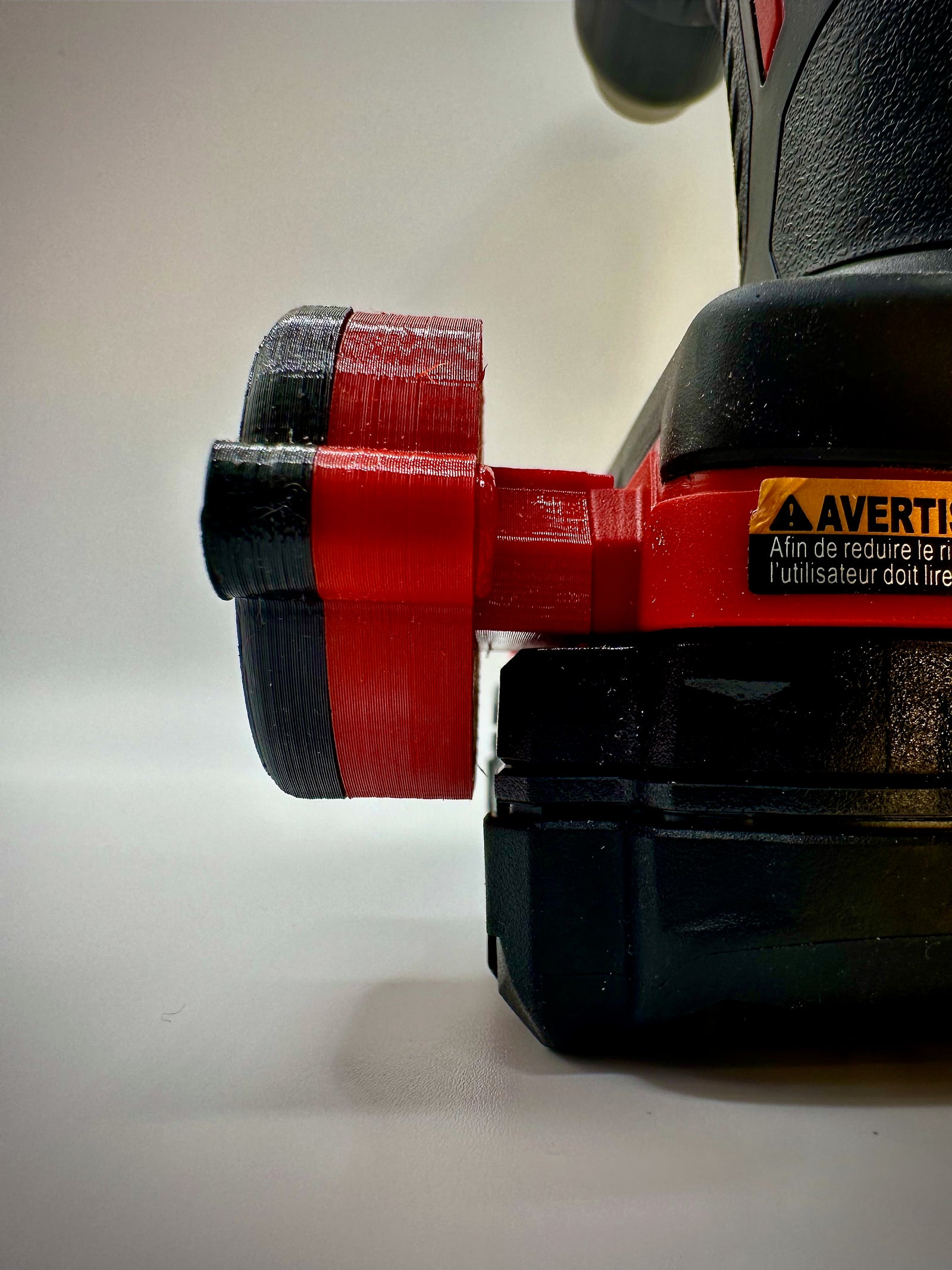 Milwaukee M18 AirTag Holder Red Base Black Lid