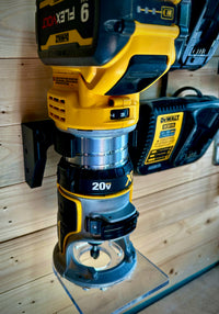 DeWalt DCW600 wallmount holder side view