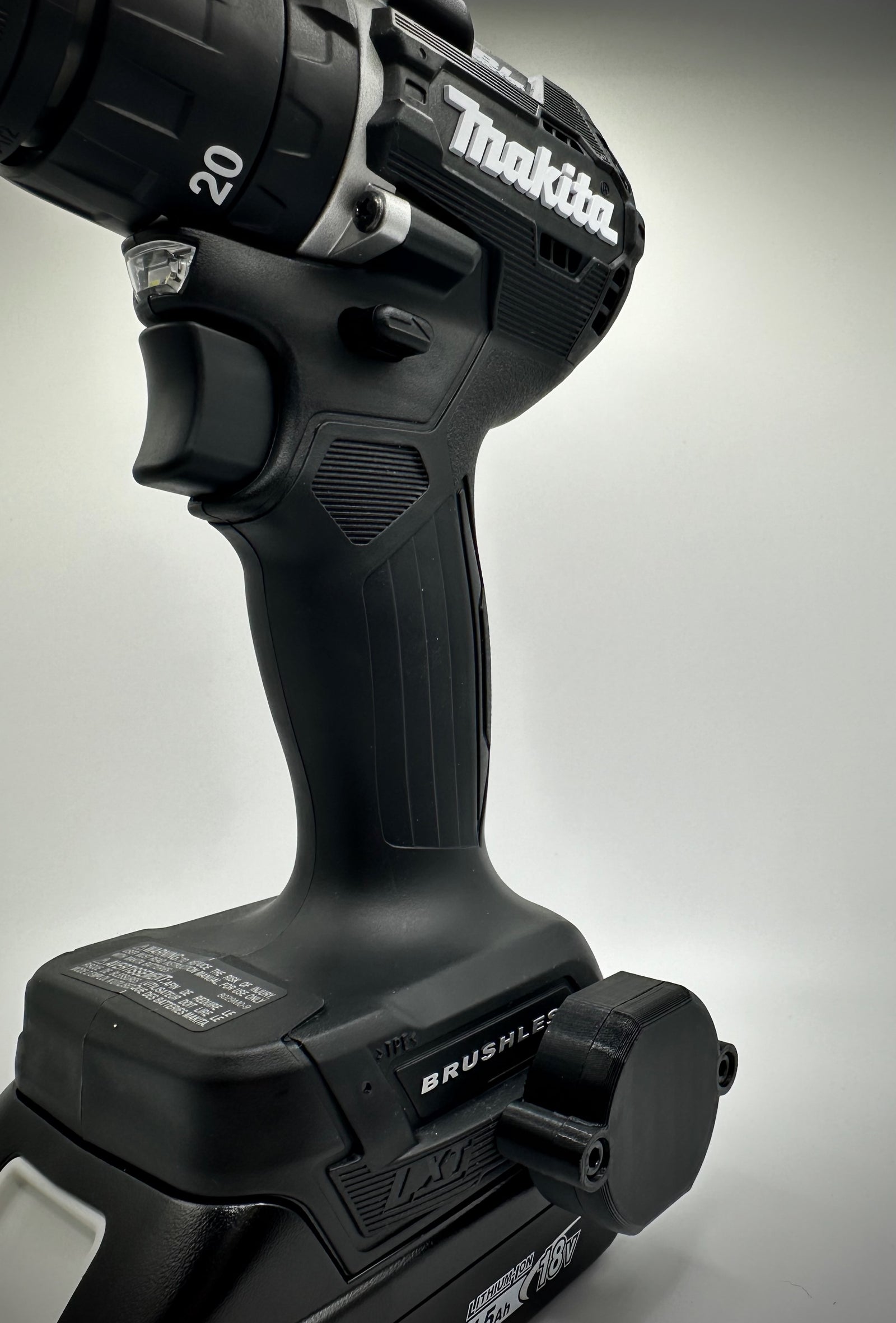 Makita AirTag holder installed on Makita power tool