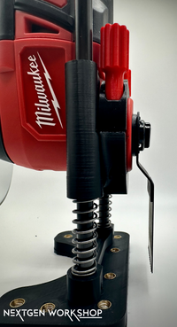 Milwaukee M18 oscillating tool plunge cut base side view