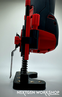 Milwaukee M12 Fuel oscillating tool plunge cut base close-up