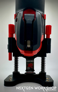 Milwaukee M12 oscillating tool plunge cut base installed on tool